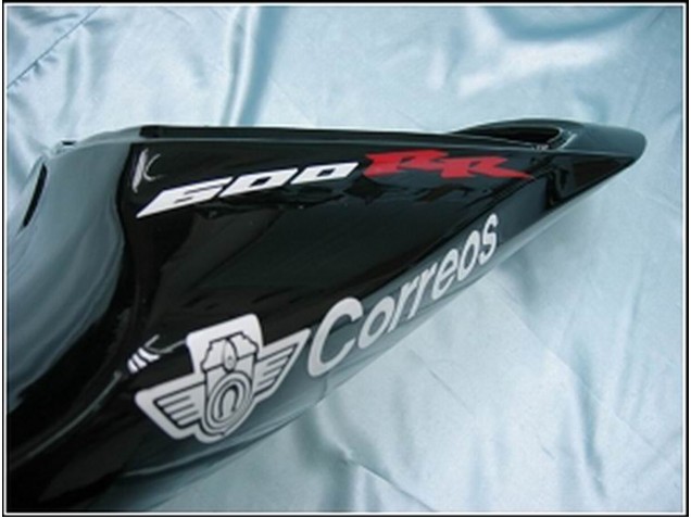 Mejores Carenados Moto Honda CBR600RR 2007-2008 - Negro Brillante Blanco West