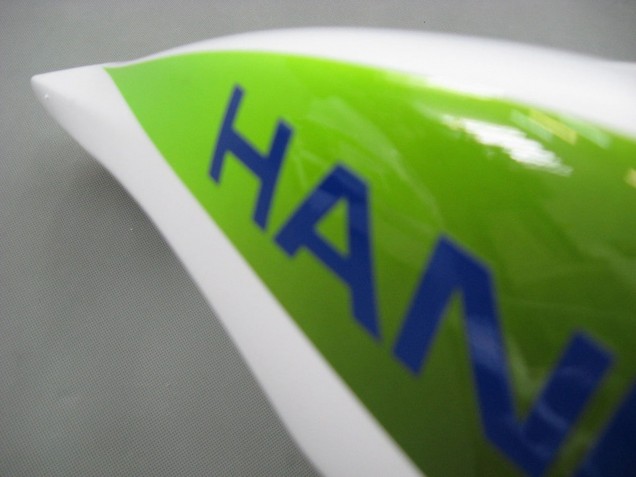 Mejores Carenados Moto Honda CBR600RR 2007-2008 - Blanco Verde Amarillo Negro Brillante Hannspree
