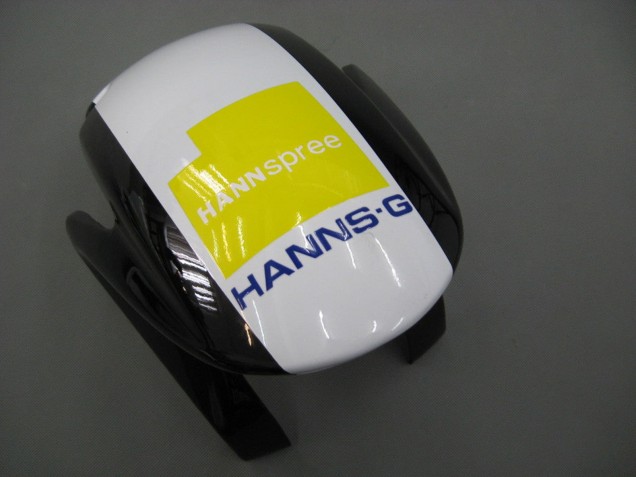 Mejores Carenados Moto Honda CBR600RR 2007-2008 - Blanco Verde Amarillo Negro Brillante Hannspree