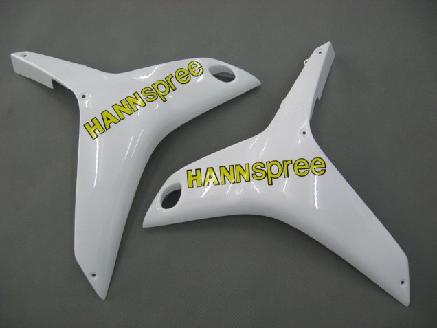 Mejores Carenados Moto Honda CBR600RR 2007-2008 - Blanco Verde Amarillo Negro Brillante Hannspree
