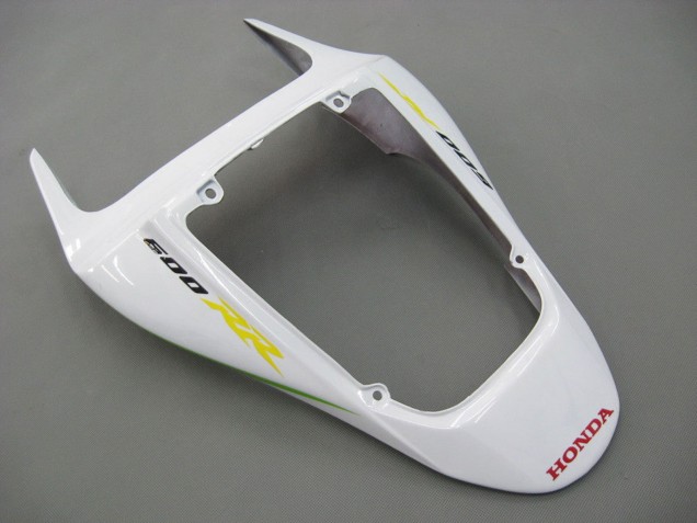 Mejores Carenados Moto Honda CBR600RR 2007-2008 - Blanco Verde Amarillo Negro Brillante Hannspree