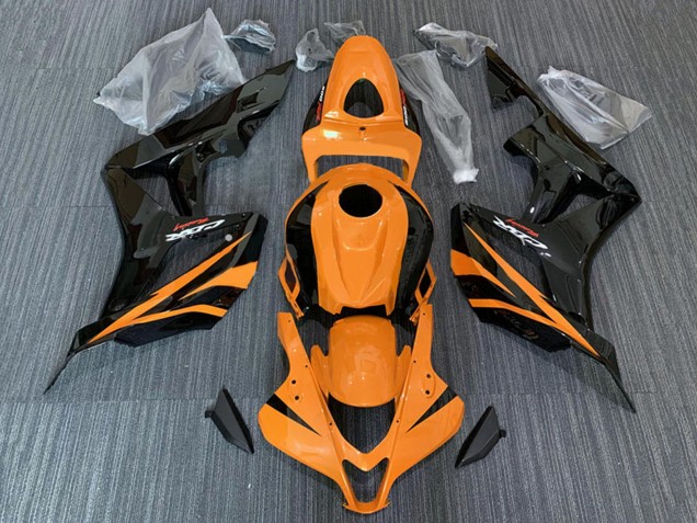 Mejores Carenados Moto Honda CBR600RR 2007-2008 - Naranja Negro Brillante Carrera