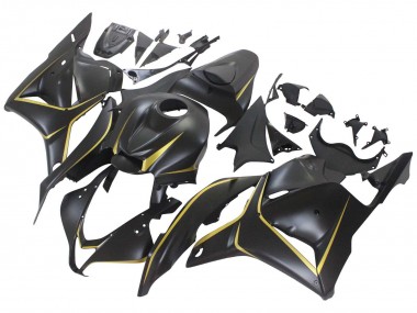Mejores Carenados Moto Honda CBR600RR 2009-2012 - Negro Mate Oro