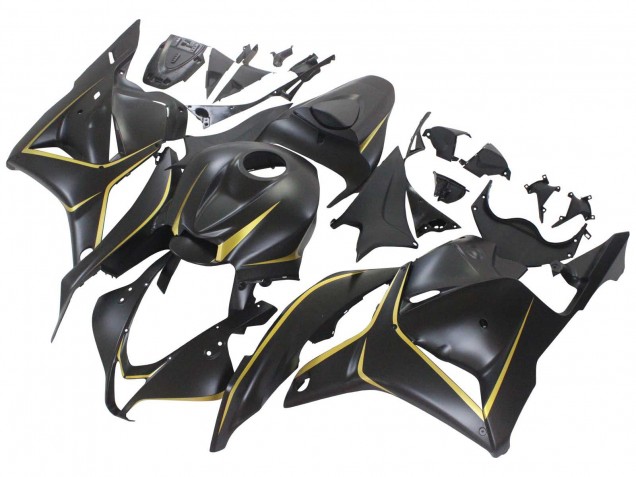 Mejores Carenados Moto Honda CBR600RR 2009-2012 - Negro Mate Oro