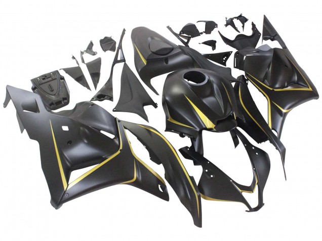 Mejores Carenados Moto Honda CBR600RR 2009-2012 - Negro Mate Oro