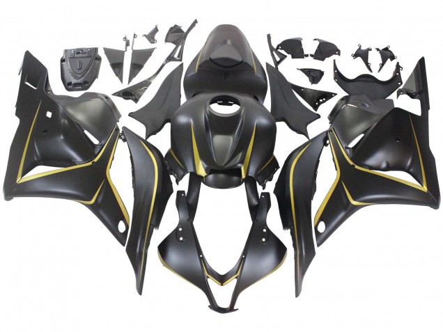 Mejores Carenados Moto Honda CBR600RR 2009-2012 - Negro Mate Oro