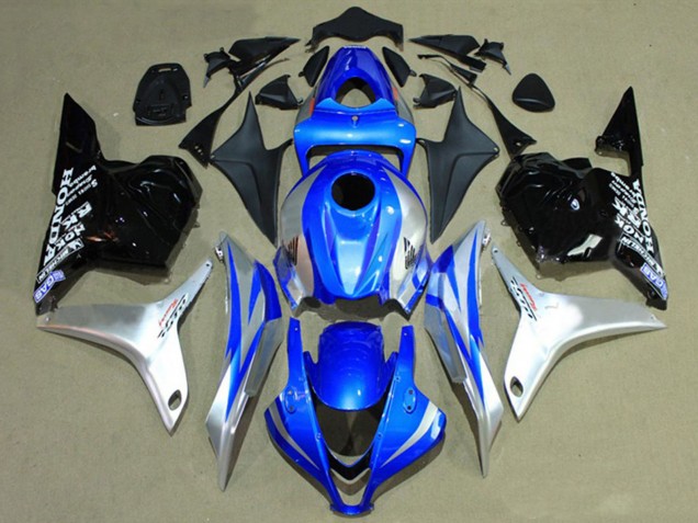 Mejores Carenados Moto Honda CBR600RR 2009-2012 - Plata Azul Negro Brillante Carrera