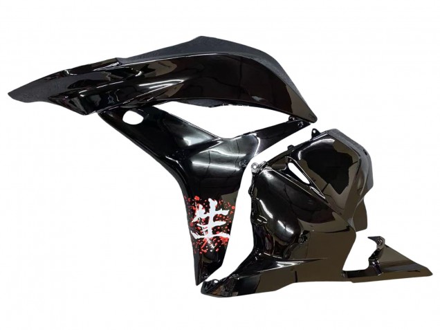 Mejores Carenados Moto Honda CBR600RR 2009-2012 - Blanco Cherry Blossom Negro Brillante