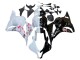 Mejores Carenados Moto Honda CBR600RR 2009-2012 - Blanco Cherry Blossom Negro Brillante