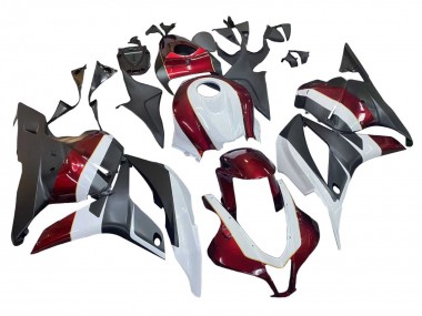 Mejores Carenados Moto Honda CBR600RR 2009-2012 - Blanco Rojo Negro Mate