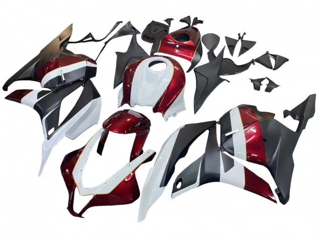 Mejores Carenados Moto Honda CBR600RR 2009-2012 - Blanco Rojo Negro Mate