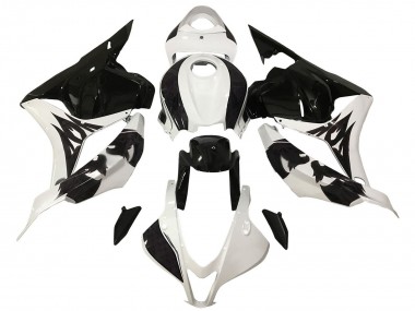 Mejores Carenado Moto Honda CBR600RR 2009-2012 - Blanco Negro Brillante