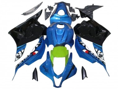 Mejores Carenados Moto Honda CBR600RR 2009-2012 - Azul Verde Negro Brillante Tiburón
