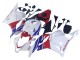 Mejores Carenados Moto Honda CBR600RR 2009-2012 - Blanco Rojo Azul