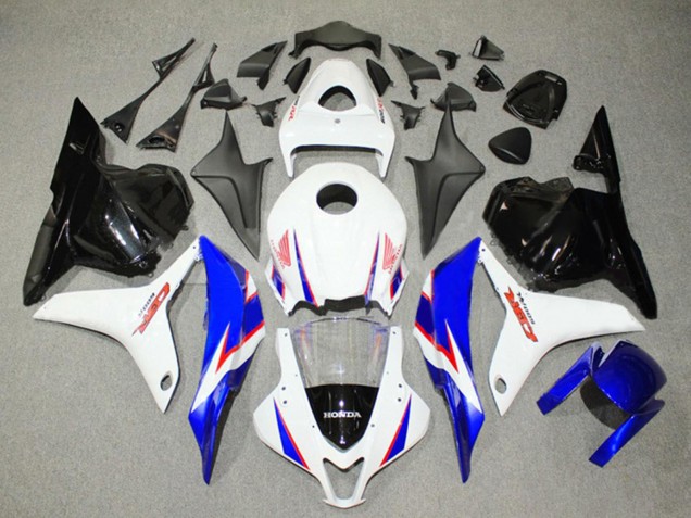 Mejores Carenado Moto Honda CBR600RR 2009-2012 - Blanco Azul Negro Brillante