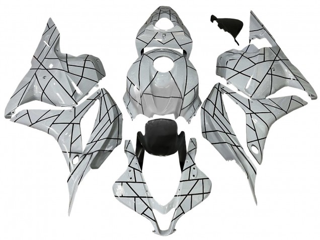 Mejores Carenados Moto Honda CBR600RR 2009-2012 - Blanco Gris Negro Línea