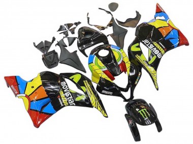 Mejores Carenados Moto Honda CBR600RR 2009-2012 - Negro Multicolor MoviStar