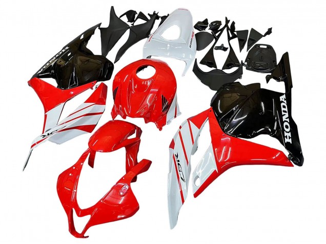 Mejores Carenado Moto Honda CBR600RR 2009-2012 - Blanco Rojo Negro Brillante