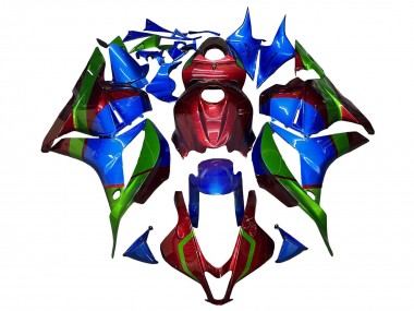 Mejores Carenados Moto Honda CBR600RR 2009-2012 - Azul Rojo Verde