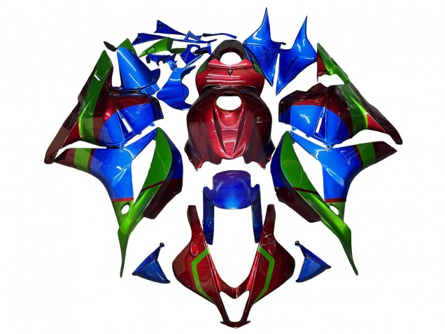 Mejores Carenados Moto Honda CBR600RR 2009-2012 - Azul Rojo Verde