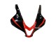 Mejores Carenados Moto Honda CBR600RR 2009-2012 - Rojo Negro Brillante Negro Mate Raya