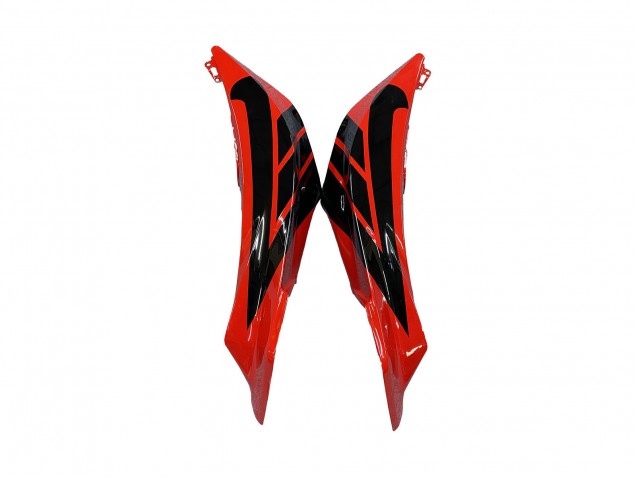 Mejores Carenados Moto Honda CBR600RR 2009-2012 - Rojo Negro Brillante Negro Mate Raya