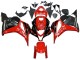 Mejores Carenados Moto Honda CBR600RR 2009-2012 - Rojo Negro Brillante Negro Mate Raya