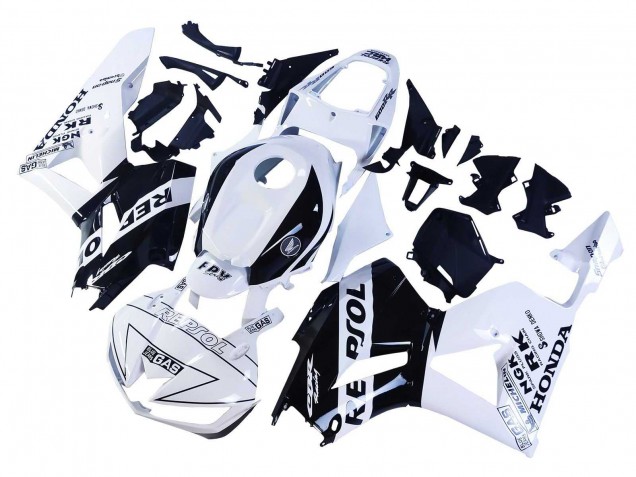 Mejores Carenados Moto Honda CBR600RR 2013-2026 - Blanco Negro Brillante Repsol