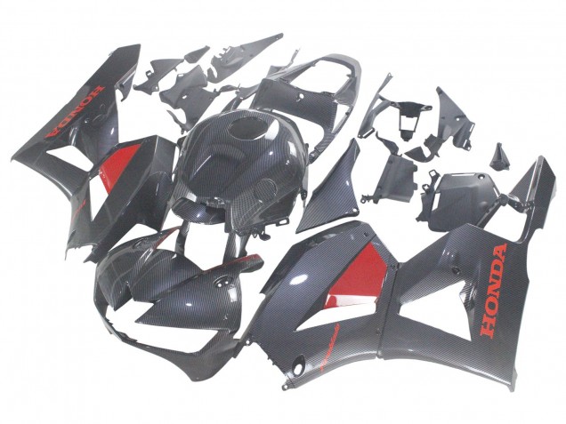Mejores Carenados Moto Honda CBR600RR 2013-2023 - Negro FibraCarbono Rojo
