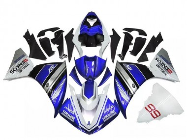 Mejores Carenados Moto Yamaha YZF R1 2009-2011 - Blanco Azul Negro Yamalube ENEOS M1