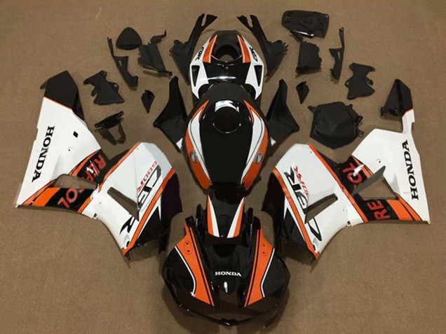 Mejores Carenados Moto Honda CBR600RR 2013-2023 - Blanco Naranja Negro Brillante Repsol