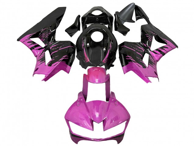Mejores Carenados Moto Honda CBR600RR 2013-2023 - Rosa Negro Brillante