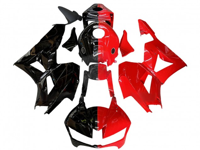 Mejores Carenados Moto Honda CBR600RR 2013-2023 - Negro Brillante Rojo Dividir