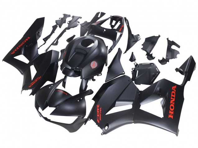 Mejores Carenados Moto Honda CBR600RR 2013-2023 - Negro Mate Rojo Calcomanías
