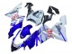 Mejores Carenados Moto Kawasaki ZX10R 2004-2005 - Azul Brillante Blanco Fiat Motul