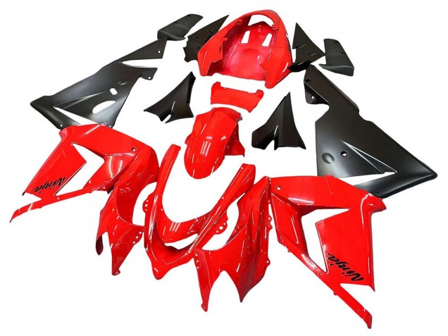 Mejores Carenados Moto Kawasaki ZX10R 2004-2005 - Rojo Negro Ninja