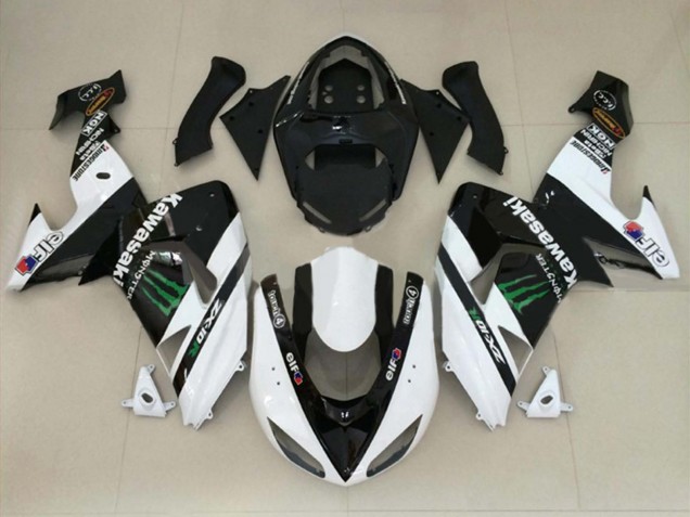 Mejores Carenados Moto Kawasaki ZX10R 2004-2005 - Verde Rojo Negro