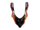 Mejores Carenados Moto Kawasaki ZX10R 2004-2005 - Burnt Naranja Negro Monstruo Elf