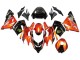 Mejores Carenados Moto Kawasaki ZX10R 2004-2005 - Burnt Naranja Negro Monstruo Elf