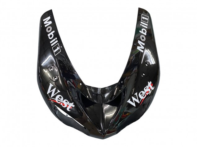 Mejores Carenados Moto Kawasaki ZX10R 2006-2007 - Negro Brillante Blanco West