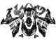 Mejores Carenados Moto Kawasaki ZX10R 2006-2007 - Negro Brillante Blanco West