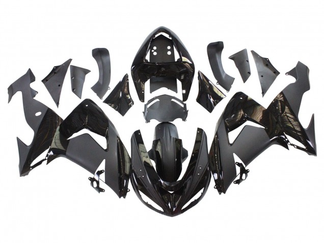 Mejores Carenados Moto Kawasaki ZX10R 2006-2007 - Negro Mate Negro Brillante