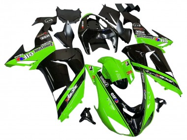 Mejores Carenados Moto Kawasaki ZX10R 2006-2007 - Verde Negro Elf Touch4 3M