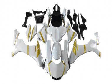 Mejores Carenados Moto Yamaha YZF R1 2015-2019 - Blanco Oro