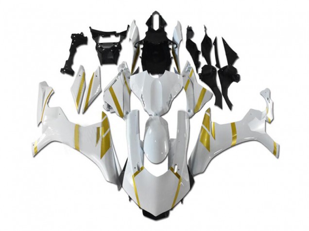 Mejores Carenados Moto Yamaha YZF R1 2015-2019 - Blanco Oro