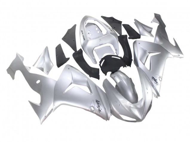 Mejores Carenados Moto Kawasaki ZX10R 2006-2007 - Plata Negro Ninja