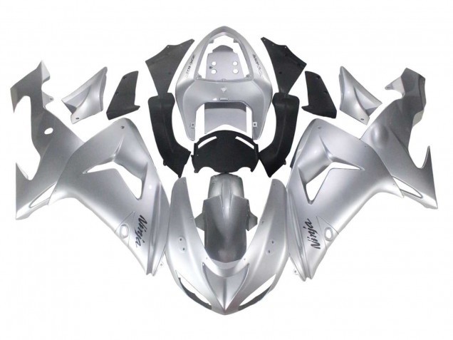 Mejores Carenados Moto Kawasaki ZX10R 2006-2007 - Plata Negro Ninja