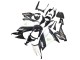 Mejores Carenados Moto Kawasaki ZX10R 2008-2010 - Negro Brillante Blanco Verde Monstruo Elf