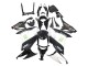 Mejores Carenados Moto Kawasaki ZX10R 2008-2010 - Negro Brillante Blanco Verde Monstruo Elf