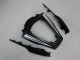 Mejores Carenados Moto Kawasaki ZX10R 2011-2015 - Negro Brillante Blanco Elf Nieve Calcomanía